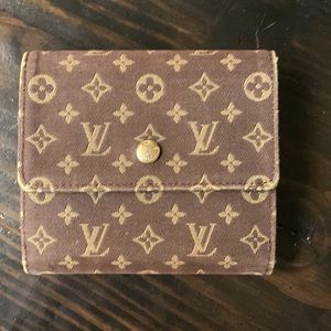 Authentic Vintage Ebene Louis Vuitton brown wallet